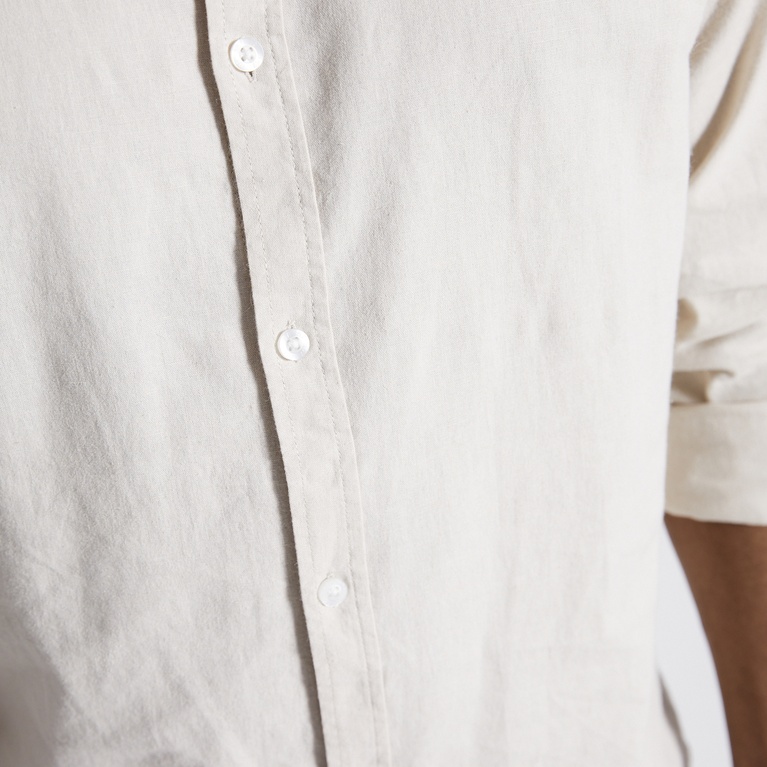 Linen blend shirt "Lucas" Light Beige